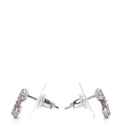 Chanel Crystal CC Earrings Silver 3 of 5