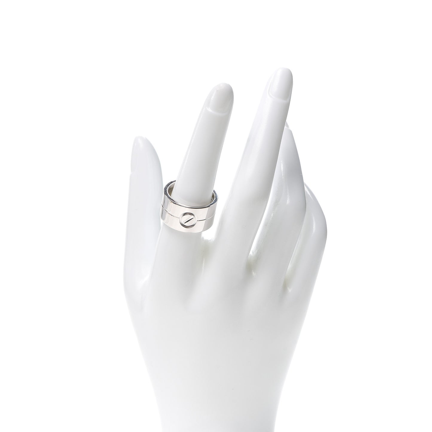 18K White Gold 12mm Wide LOVE Ring 57 8