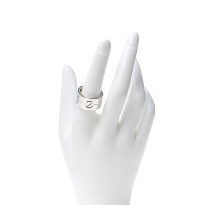 Cartier 18K White Gold 12mm Wide LOVE Ring 57 8 2 of 5