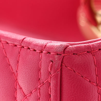 Christian Dior Lambskin Cannage Medium Lady Dior Fuchsia 14 of 14