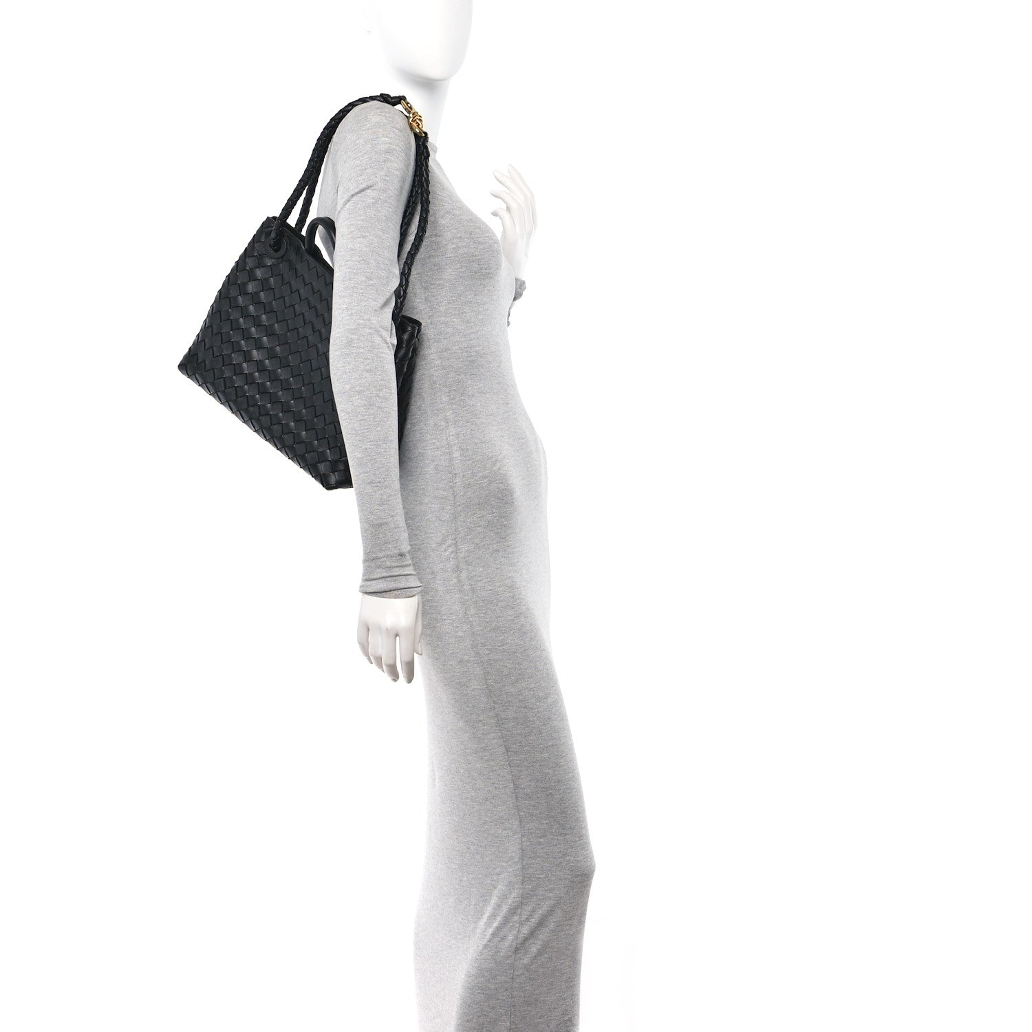 Bottega Veneta Nappa Intrecciato Medium Andiamo Shoulder Bag Black 2 of 10