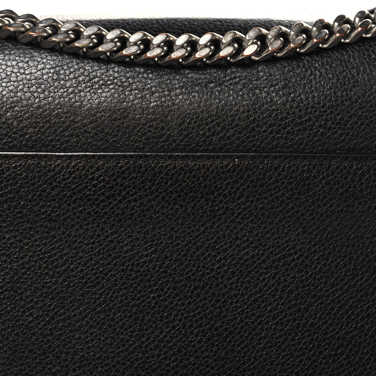 Saint Laurent Grained Calfskin Medium Monogram Sunset Black 12 of 13