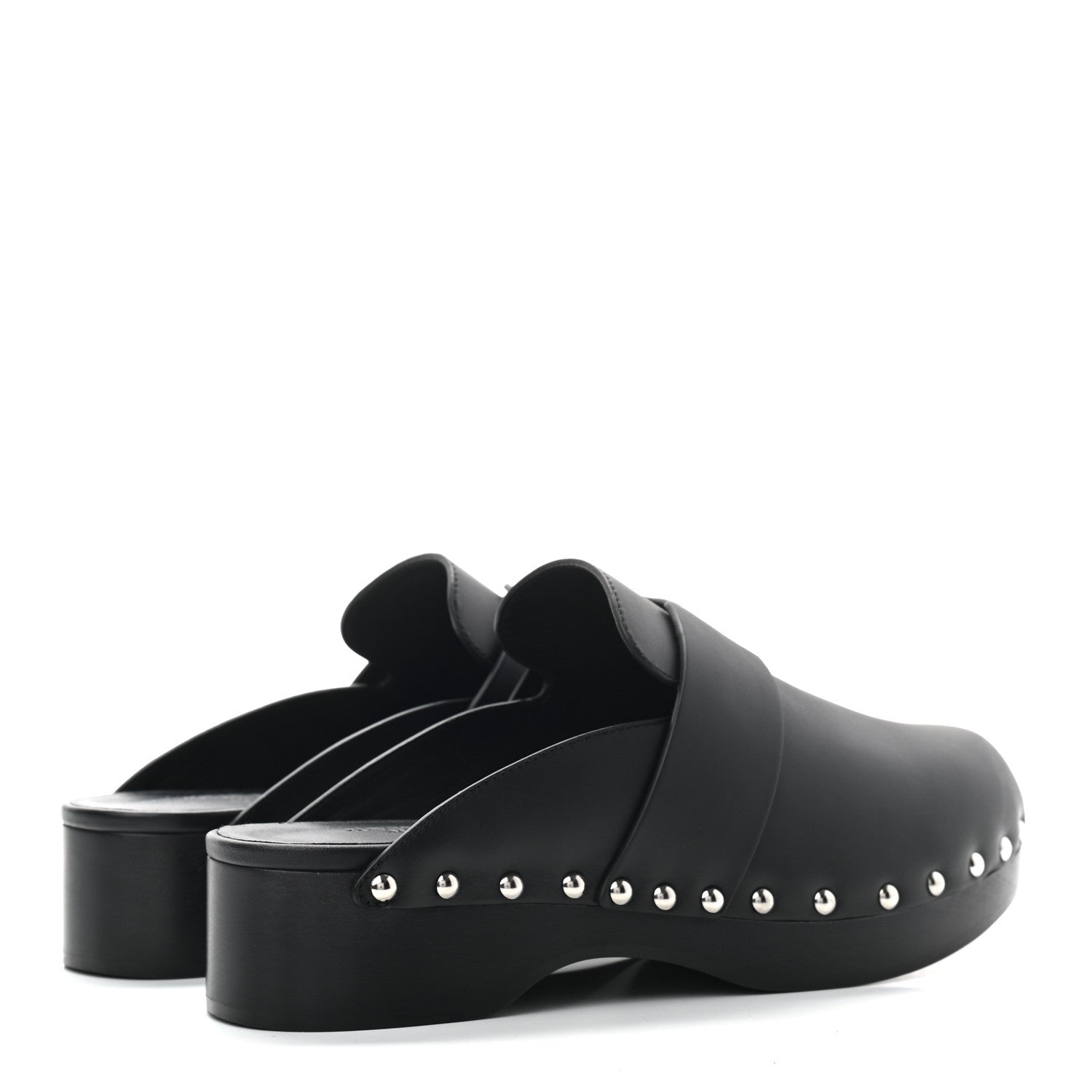 Hermes Calfskin Calya Mules 37 Black 4 of 8