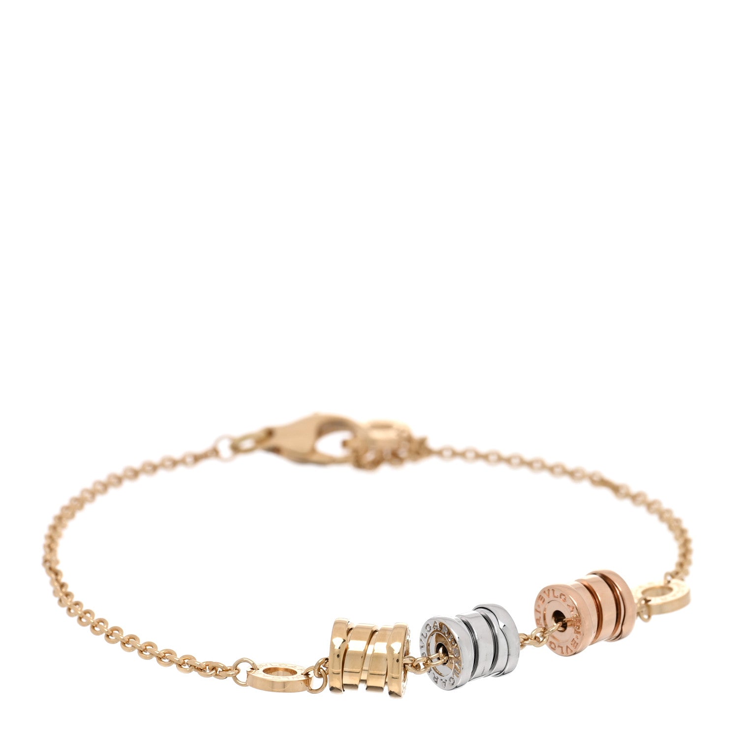 Bulgari 18K Yellow Rose White Gold B.Zero1 Bracelet ML 1 of 3