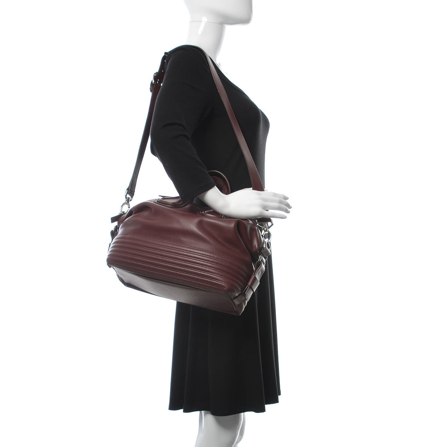 Calfskin Small Biker Nightingale Oxblood