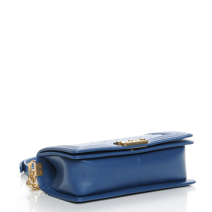 Chanel Lambskin Quilted Medium Boy Flap Blue 4 of 8