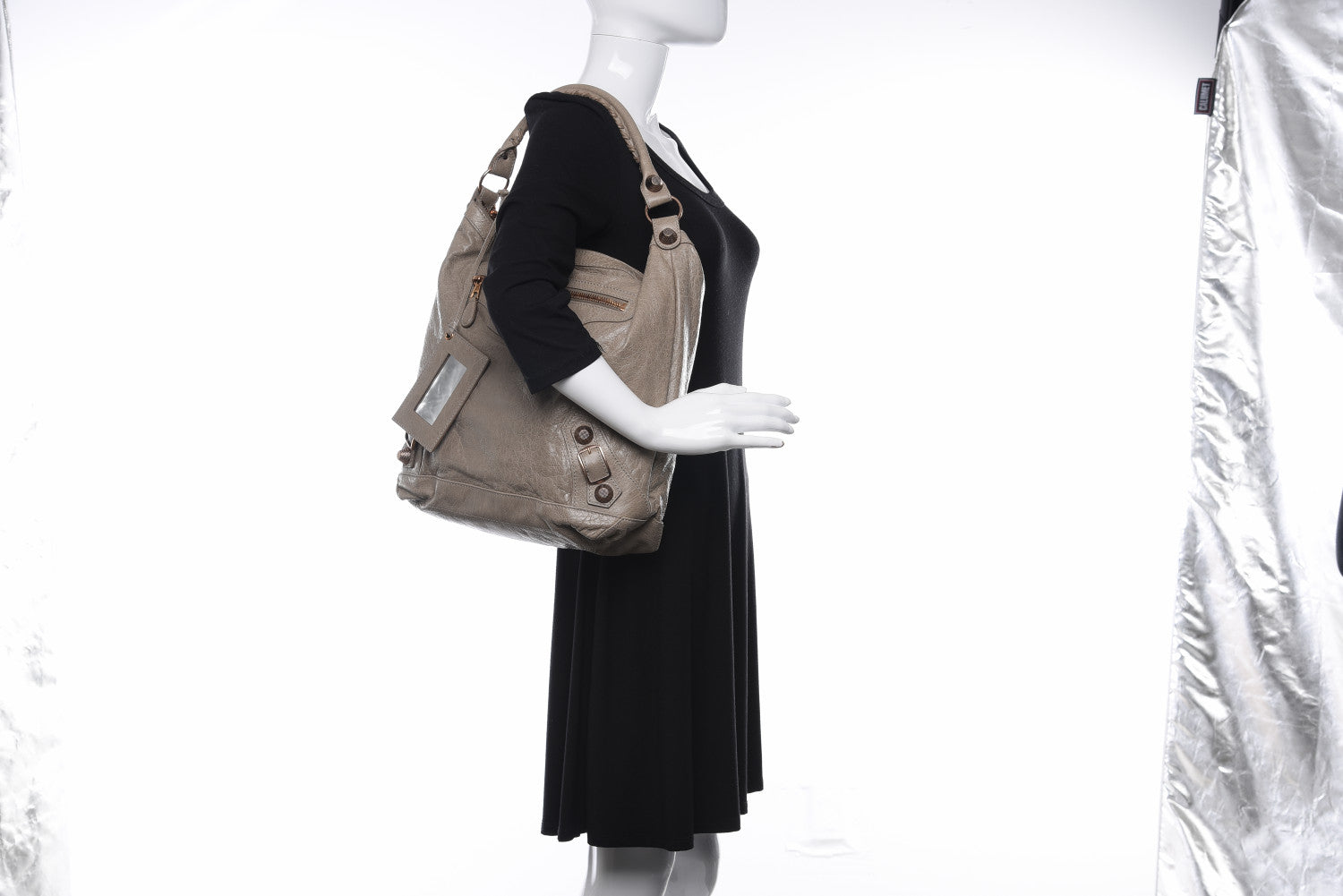 Balenciaga Agneau Giant 21 Rose Gold Hardware Day Hobo Papyrus 2 of 11