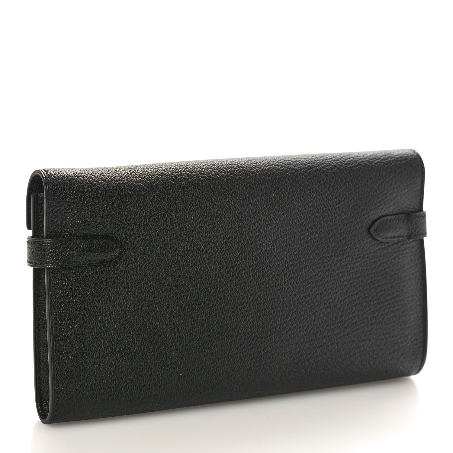 Hermes Chevre Mysore Kelly Longue Wallet Black 3 of 8