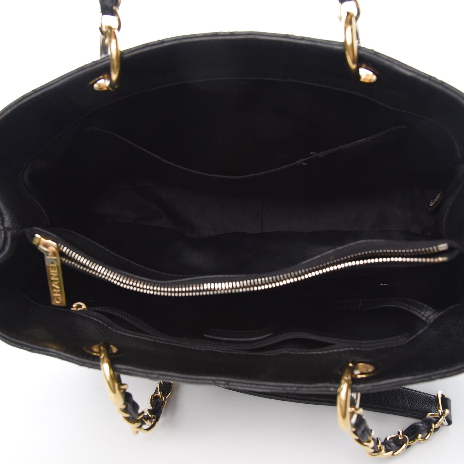 Chanel Caviar Quilted Grand Shopping Tote GST Black 5 of 8