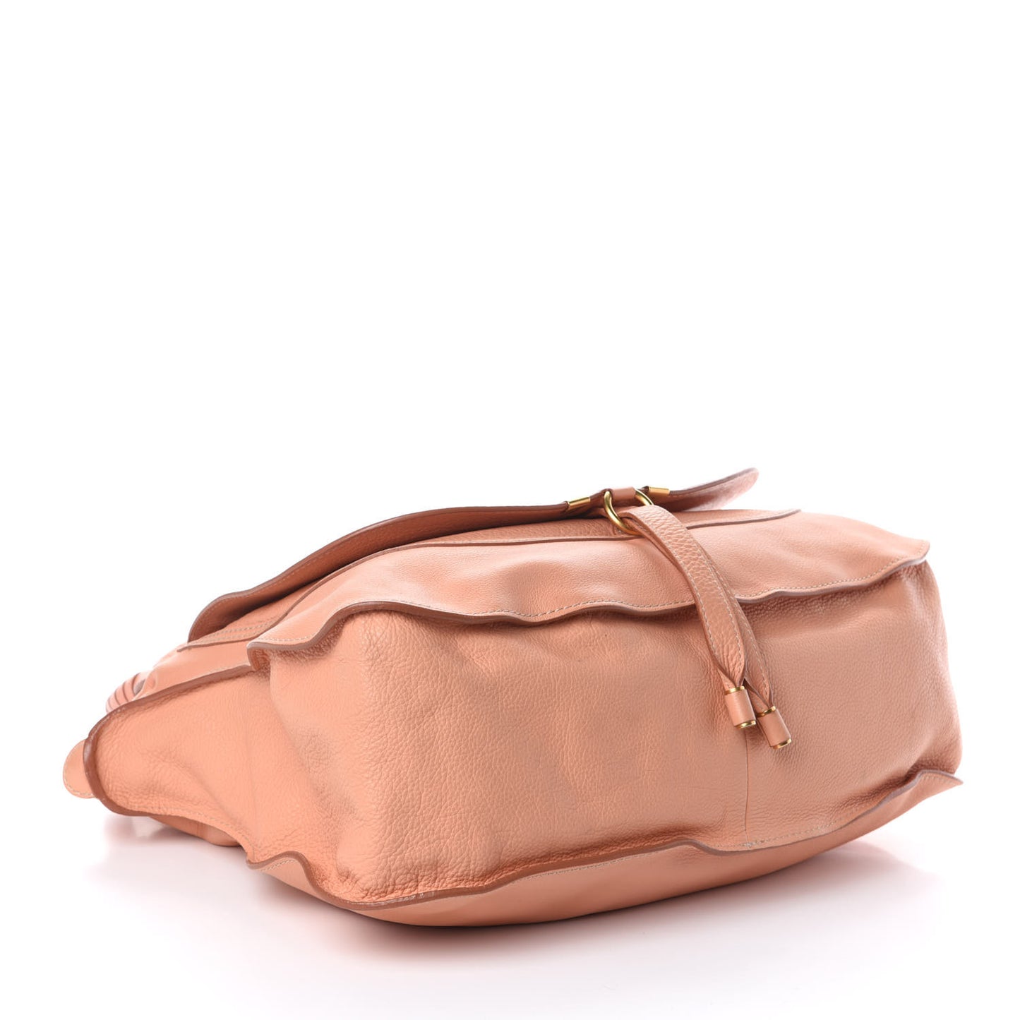 Calfskin Large Marcie Satchel Peach Pink