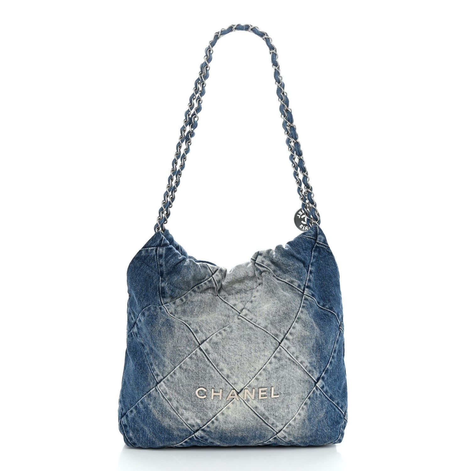 Chanel Denim Quilted Small Chanel 22 Blue 2 of 11