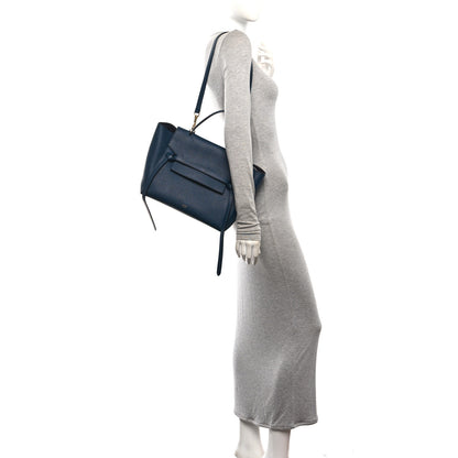 Celine Grained Calfskin Mini Belt Bag Blue 2 of 9