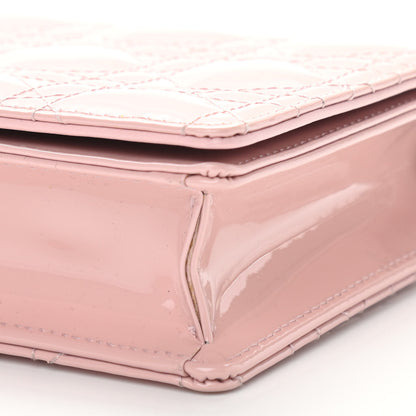 Christian Dior Patent Cannage Lady Dior Convertible Clutch Light Pink 10 of 13