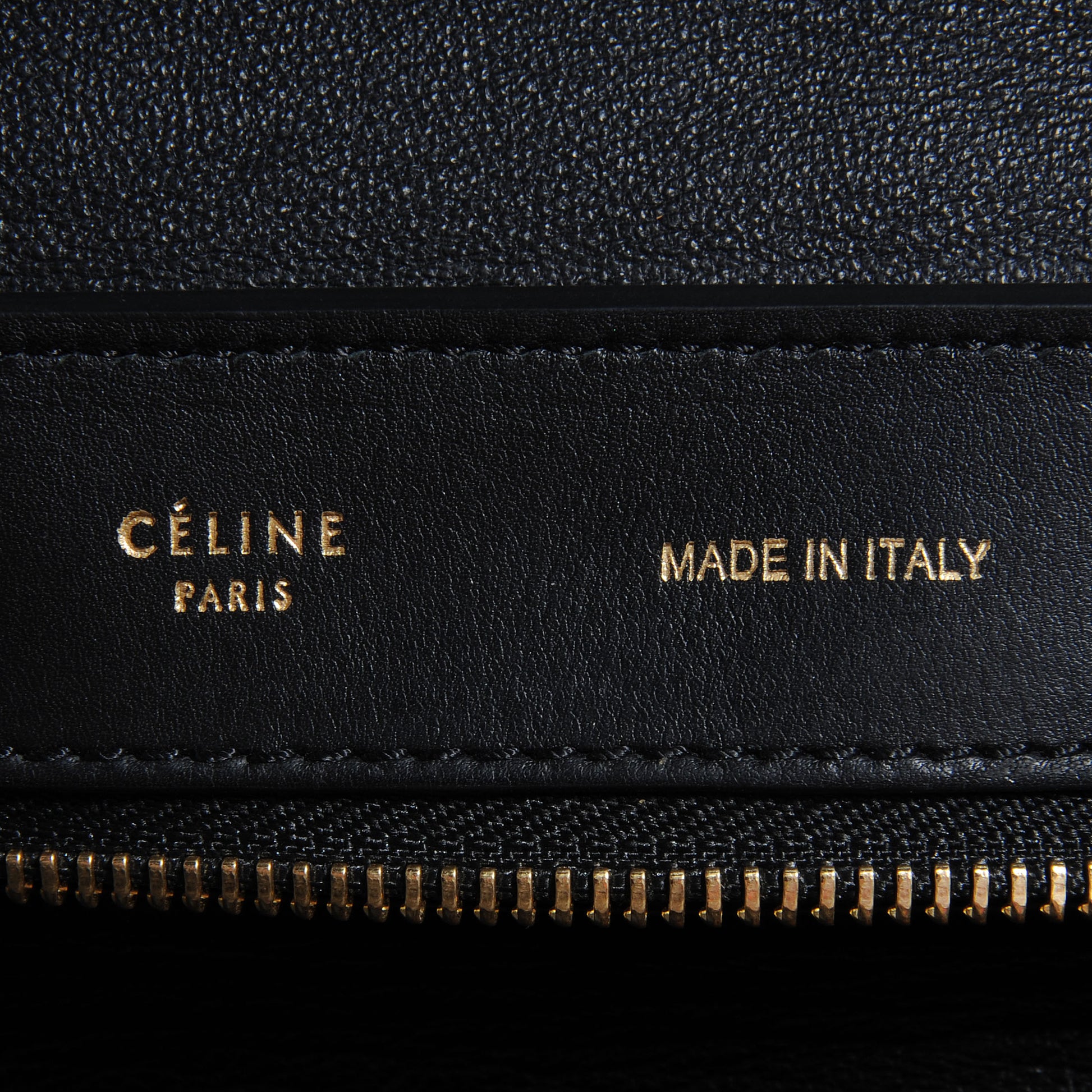 Celine Crocodile Embossed Small Trapeze Black 6 of 9