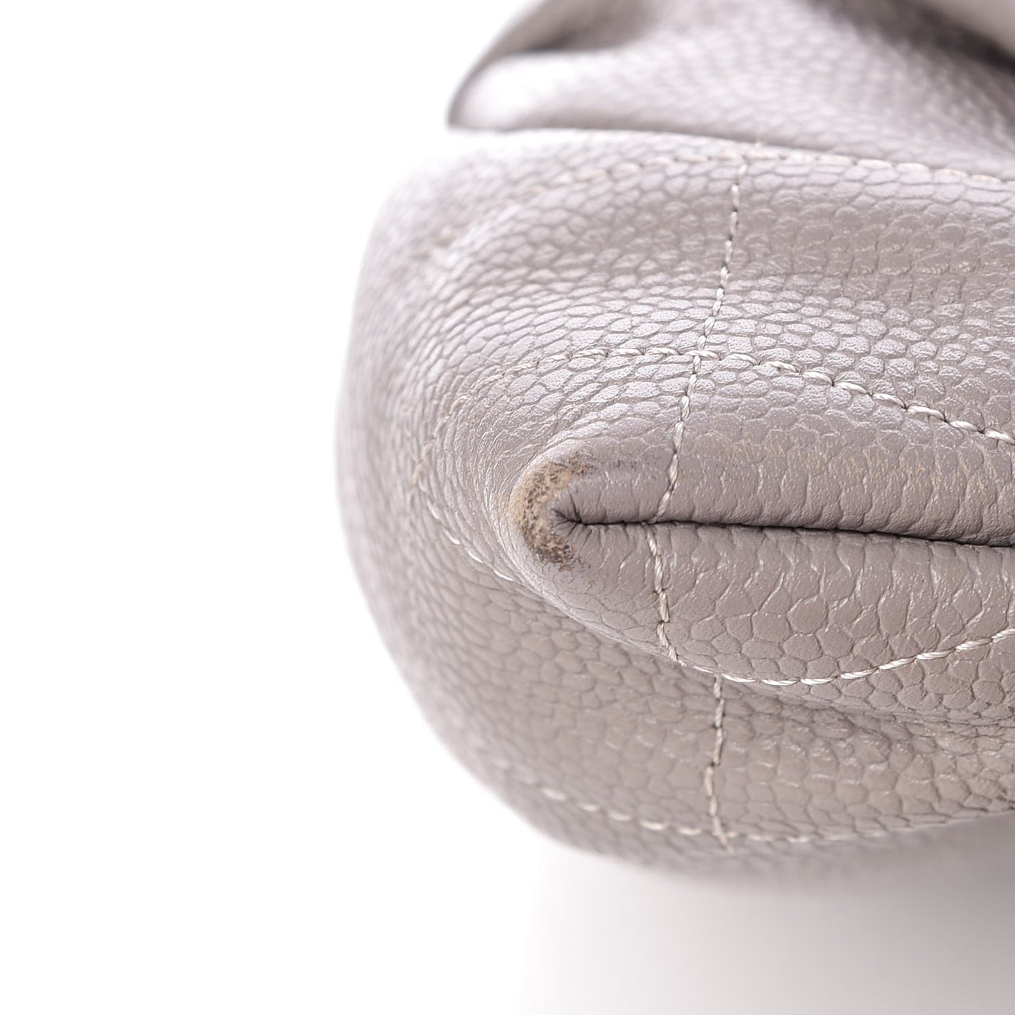 Caviar Half Moon Wallet On Chain WOC Light Grey