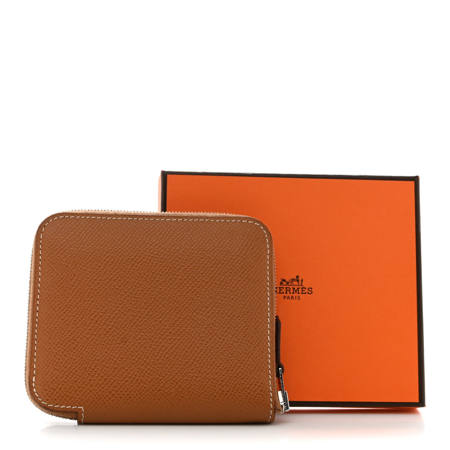 Hermes Epsom Silk'in Compact Wallet Gold 9 of 9
