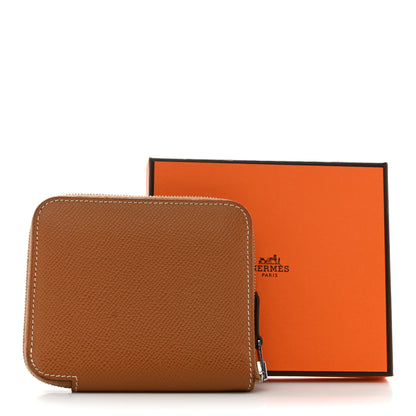 Hermes Epsom Silk'in Compact Wallet Gold 9 of 9