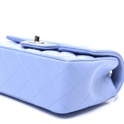 Chanel Lambskin Quilted Mini Rectangular Flap Light Blue 7 of 13