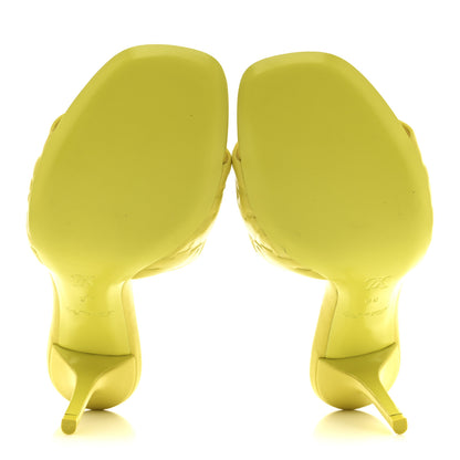 Louis Vuitton Lambskin Embossed Monogram Revival Mules 38 Neon Yellow 6 of 10