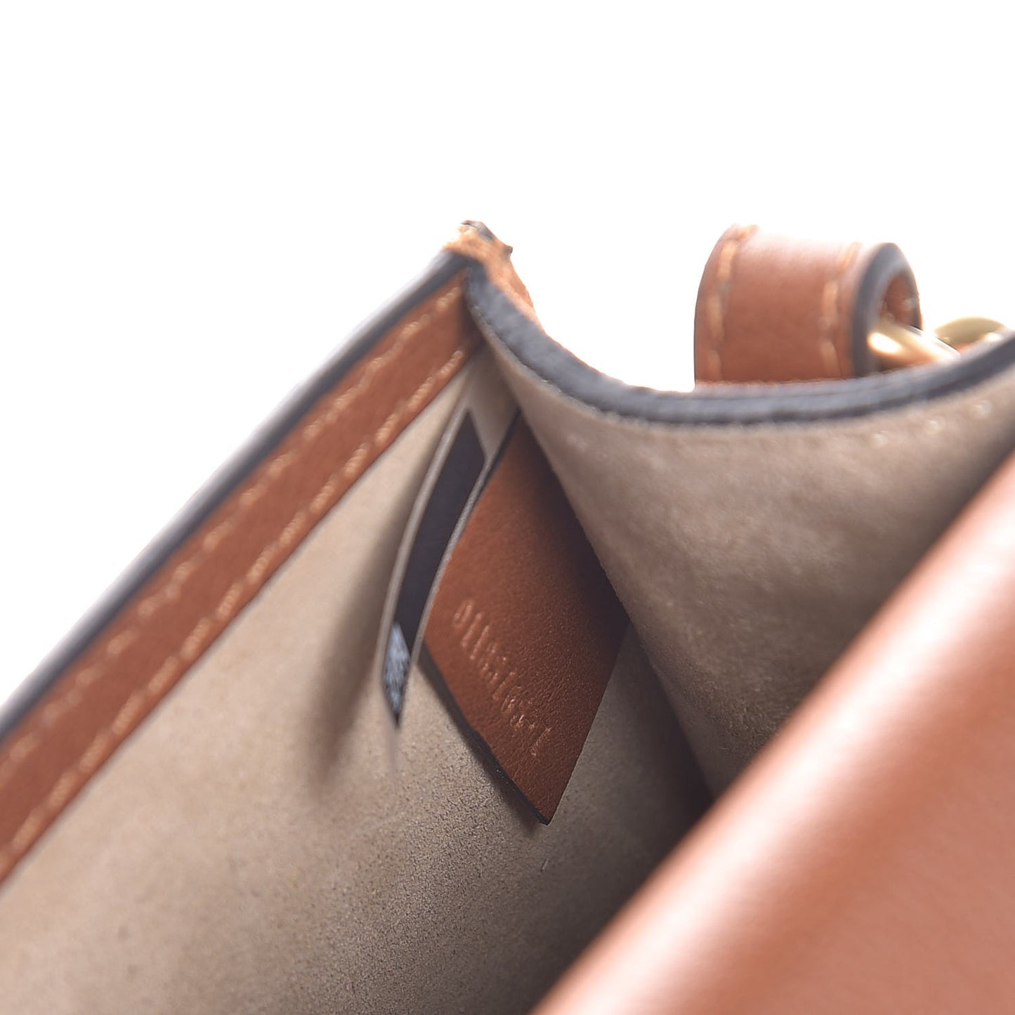 Calfskin Suede Medium Nile Bracelet Bag Caramel
