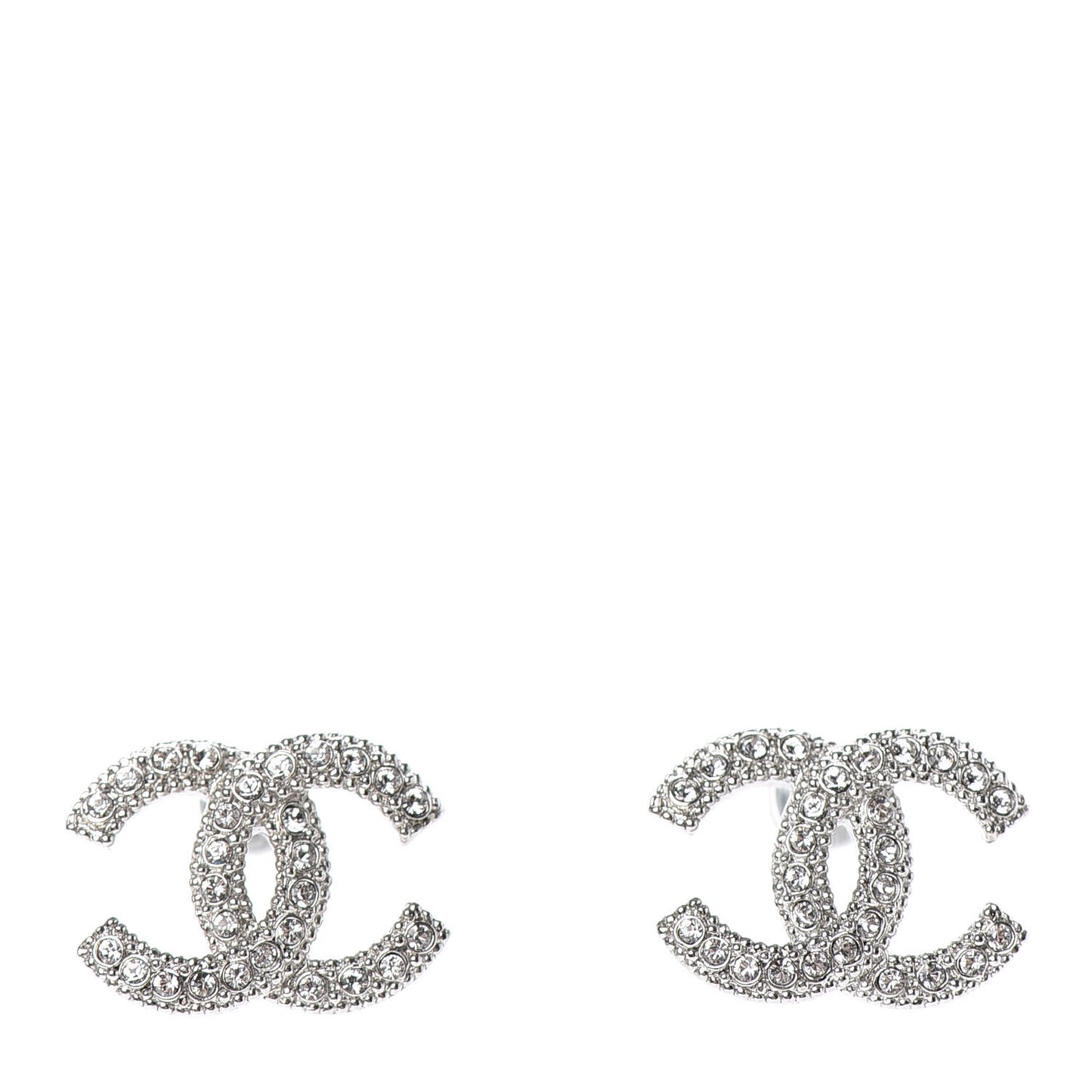 Crystal CC Earrings Silver