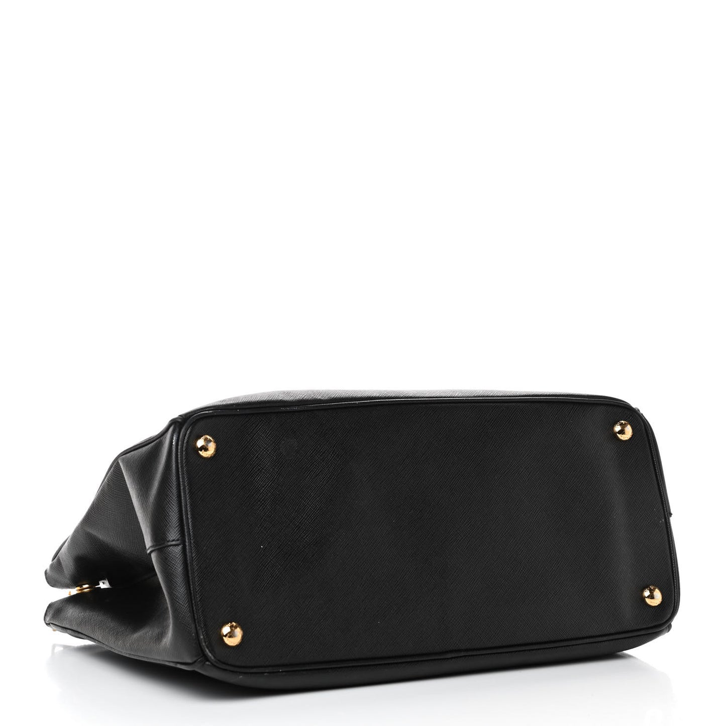 Saffiano Medium Galleria Double Zip Tote Black