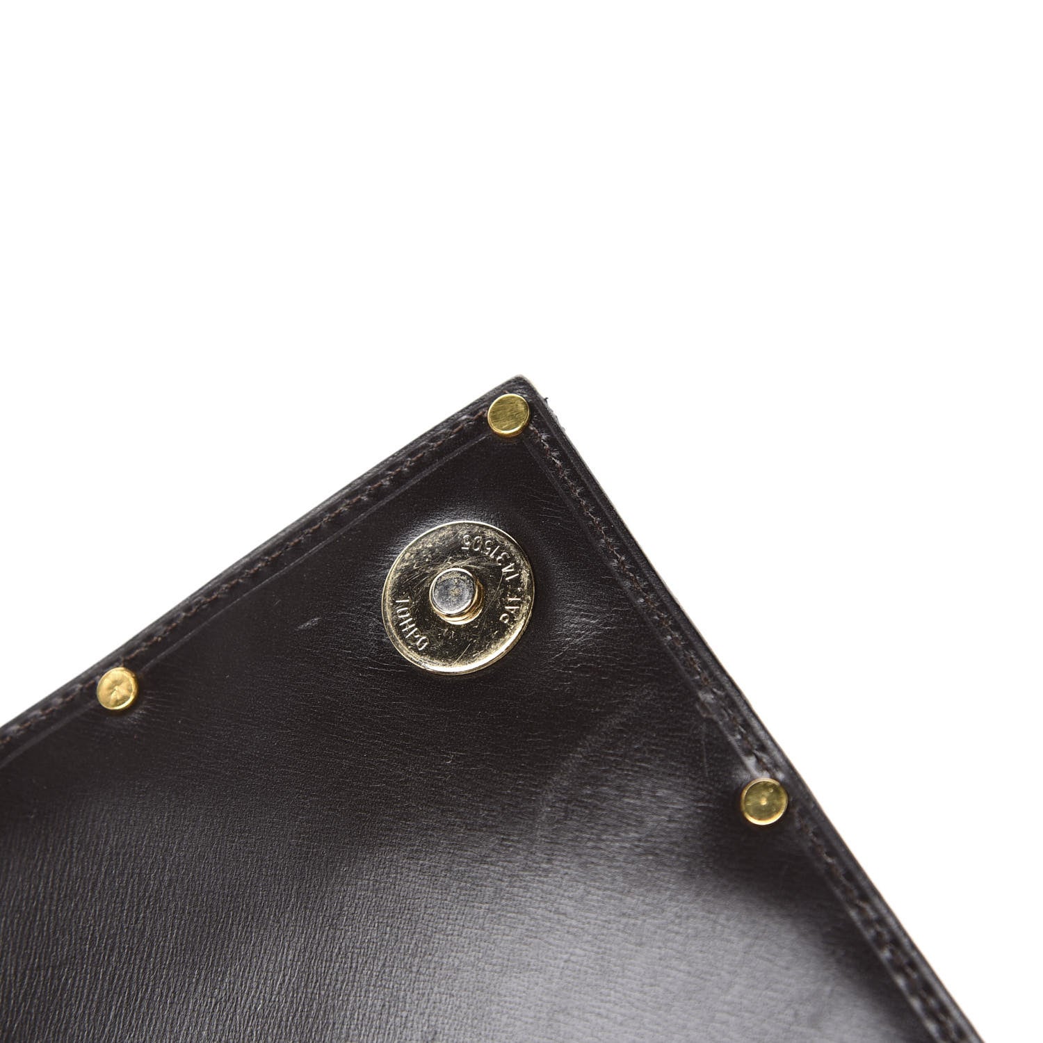 Delvaux Crocodile Envelope Clutch Brown 8 of 12