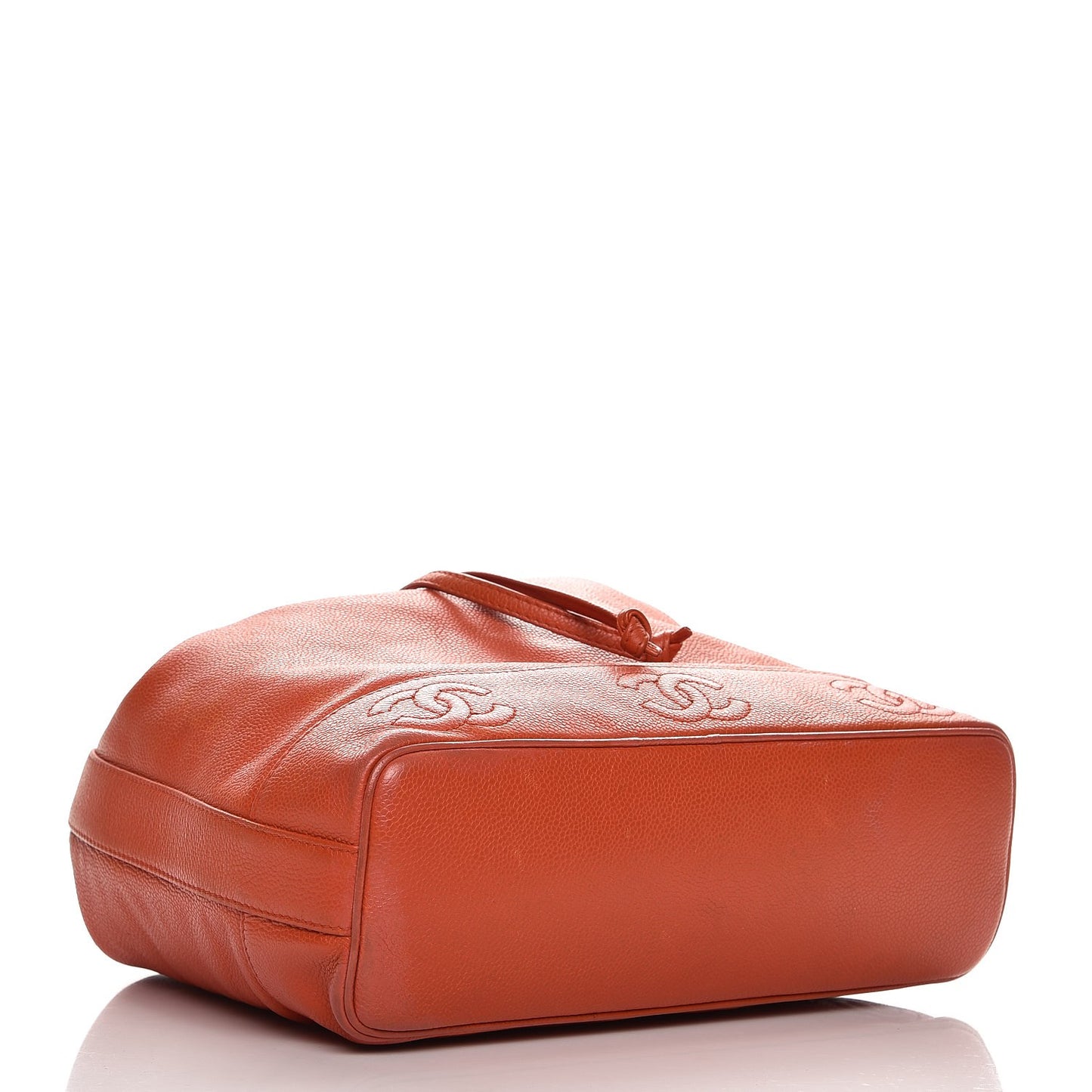 Caviar CC Drawstring Shoulder Bag Orange