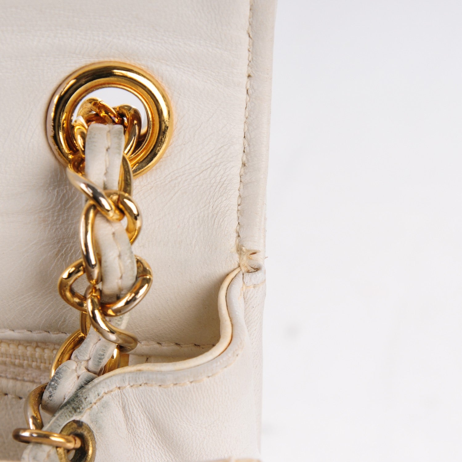 Chanel Lambskin Quilted Small Tassel Single Flap White 9 of 13