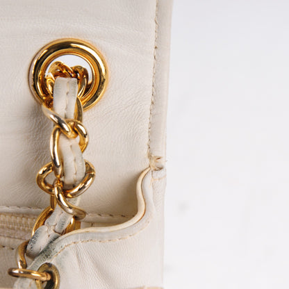 Chanel Lambskin Quilted Small Tassel Single Flap White 9 of 13