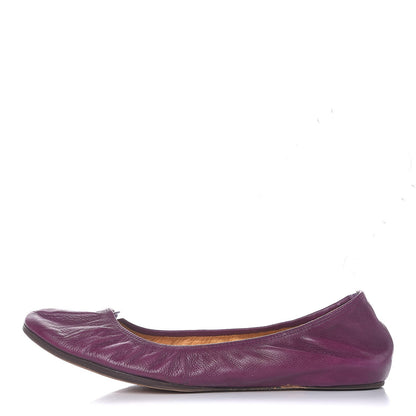 Lanvin Lambskin Elastic Ballet Flats 42 Purple 1 of 9