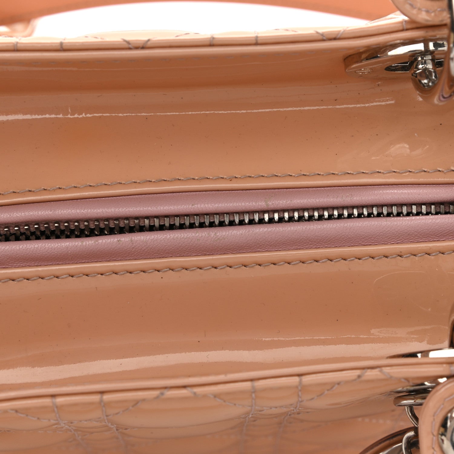 Christian Dior Patent Cannage Medium Lady Dior Light Pink 8 of 12