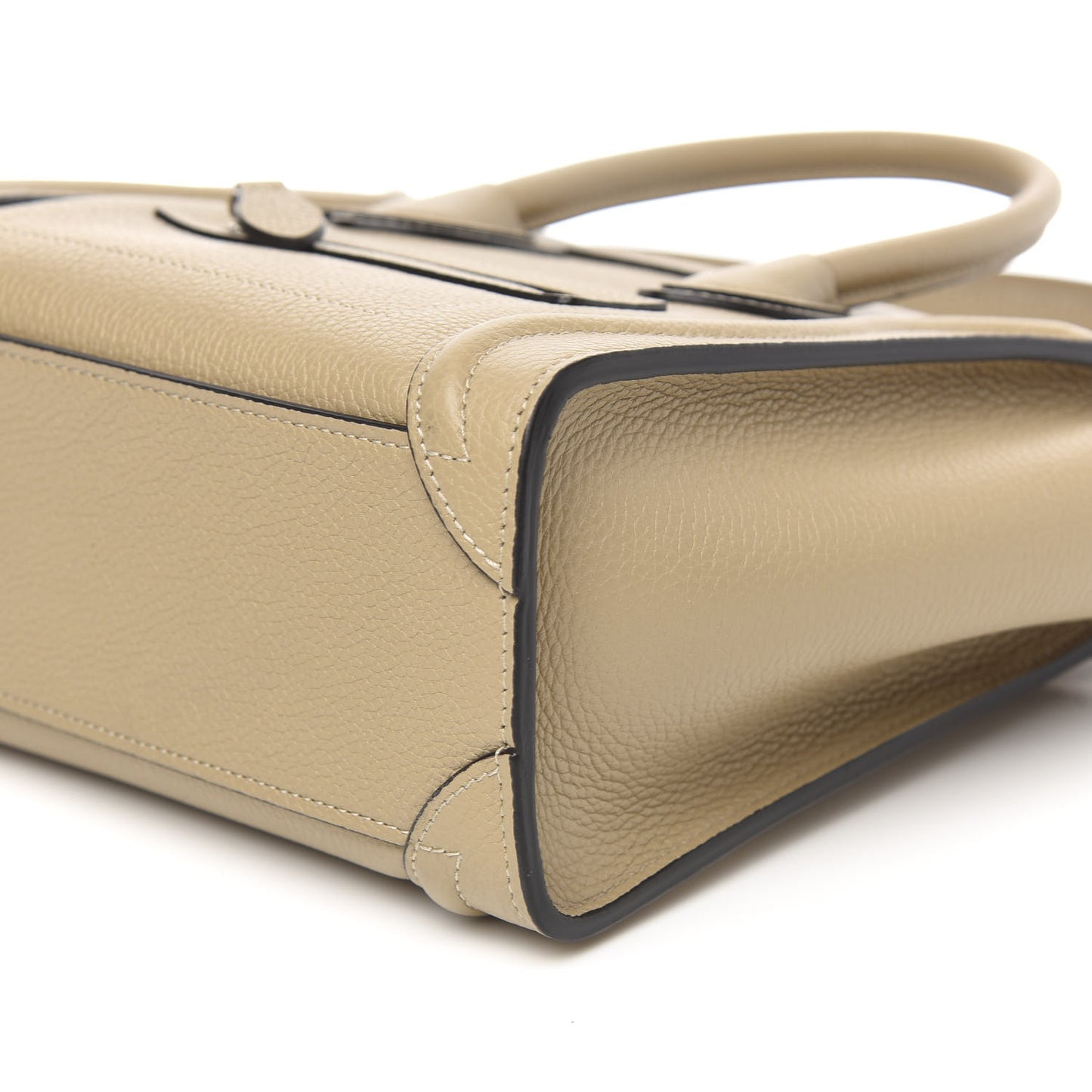 Drummed Calfskin Nano Luggage Dune