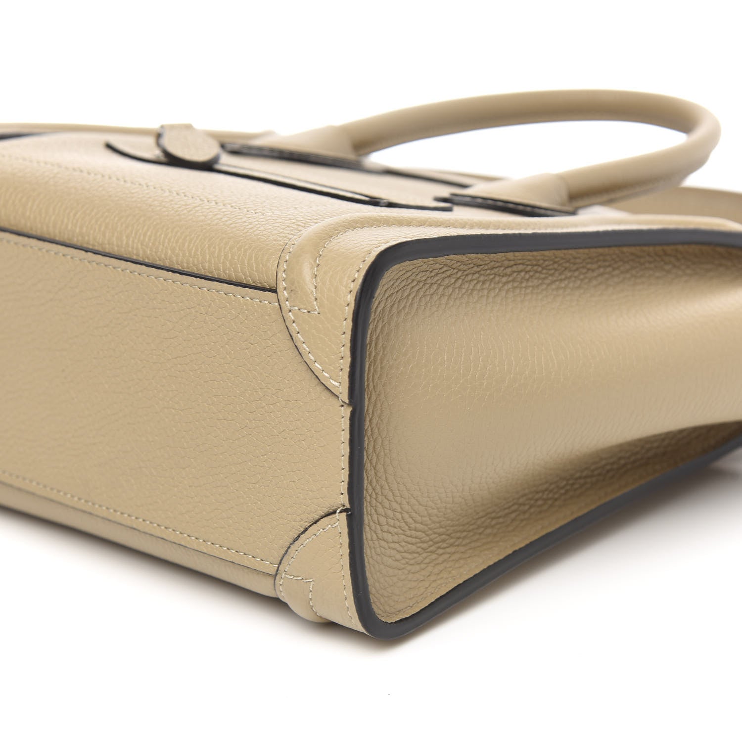 Celine Drummed Calfskin Nano Luggage Dune 11 of 11