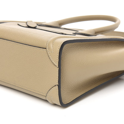 Celine Drummed Calfskin Nano Luggage Dune 11 of 11