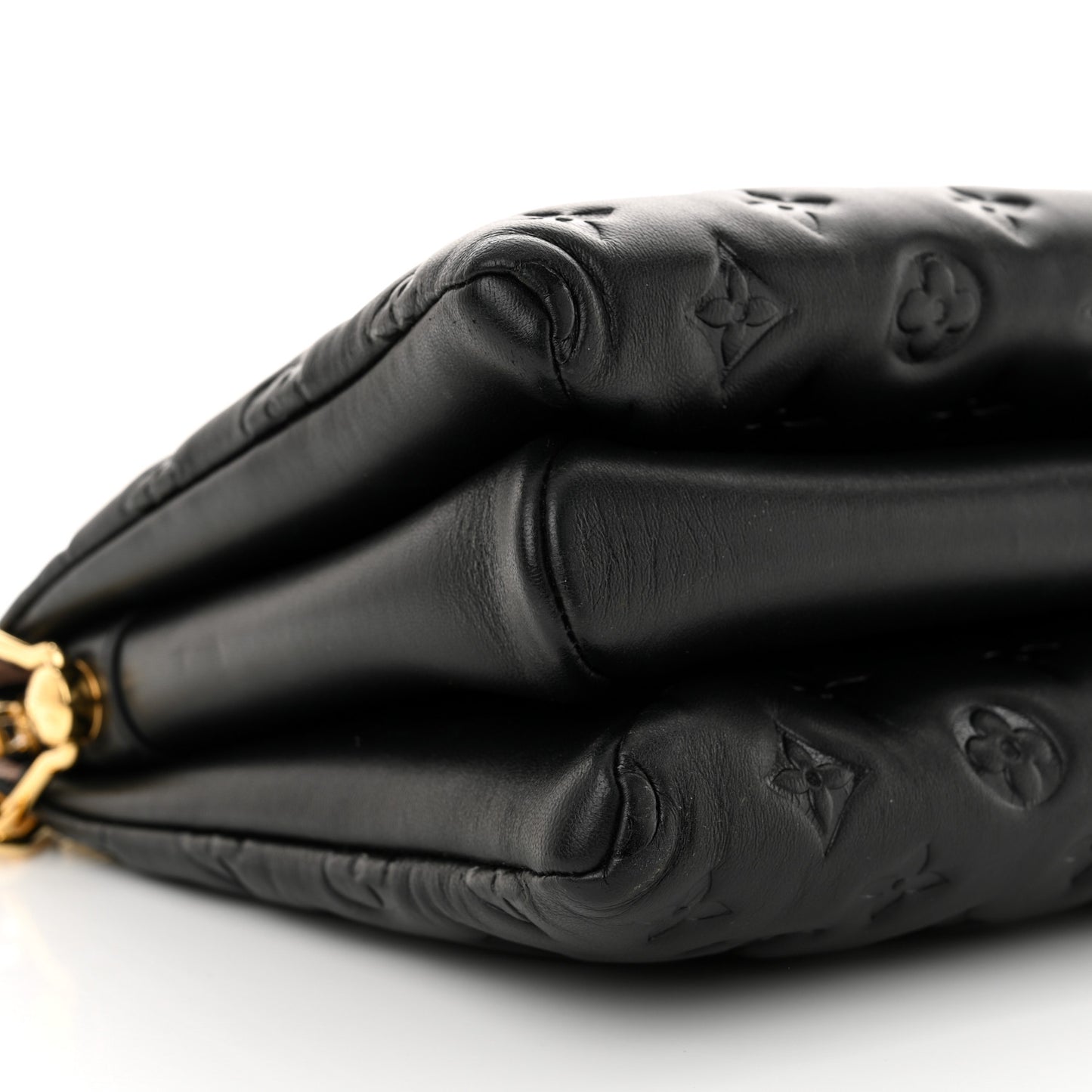 Lambskin Embossed Monogram Coussin PM Black