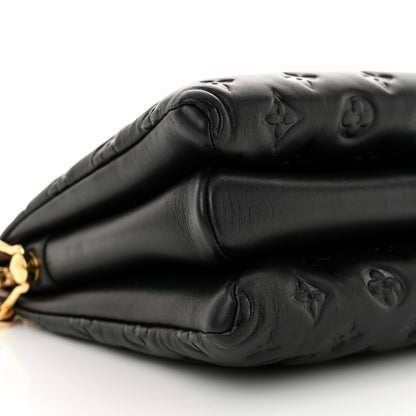 Louis Vuitton Lambskin Embossed Monogram Coussin PM Black 8 of 9
