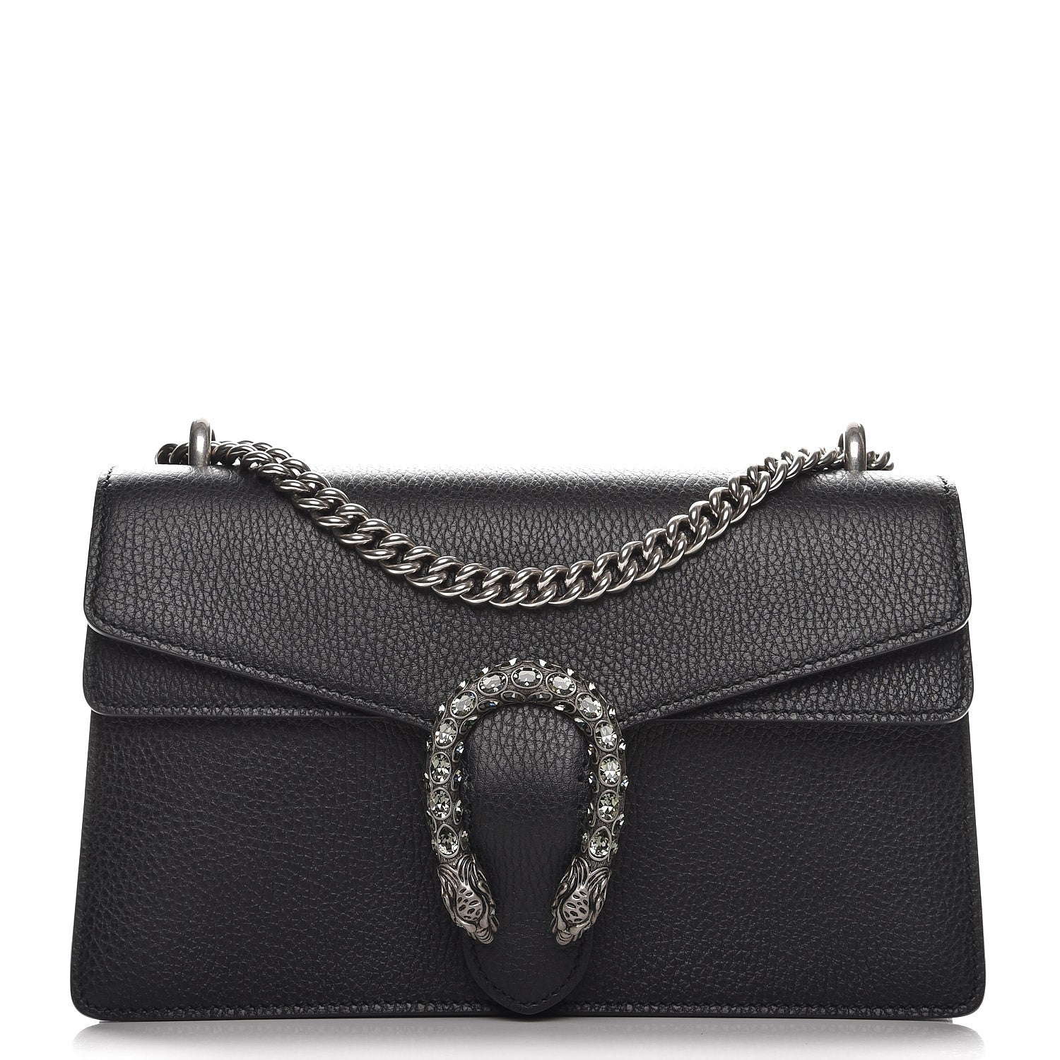 Gucci Pebbled Calfskin Small Dionysus Shoulder Bag Black 1 of 8