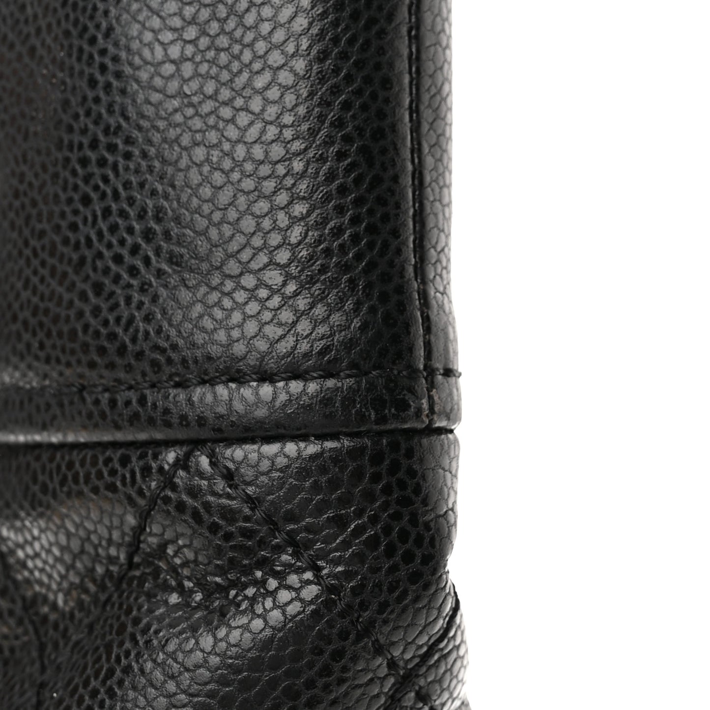 Soft Caviar Large Timeless CC Shoulder Bag Black