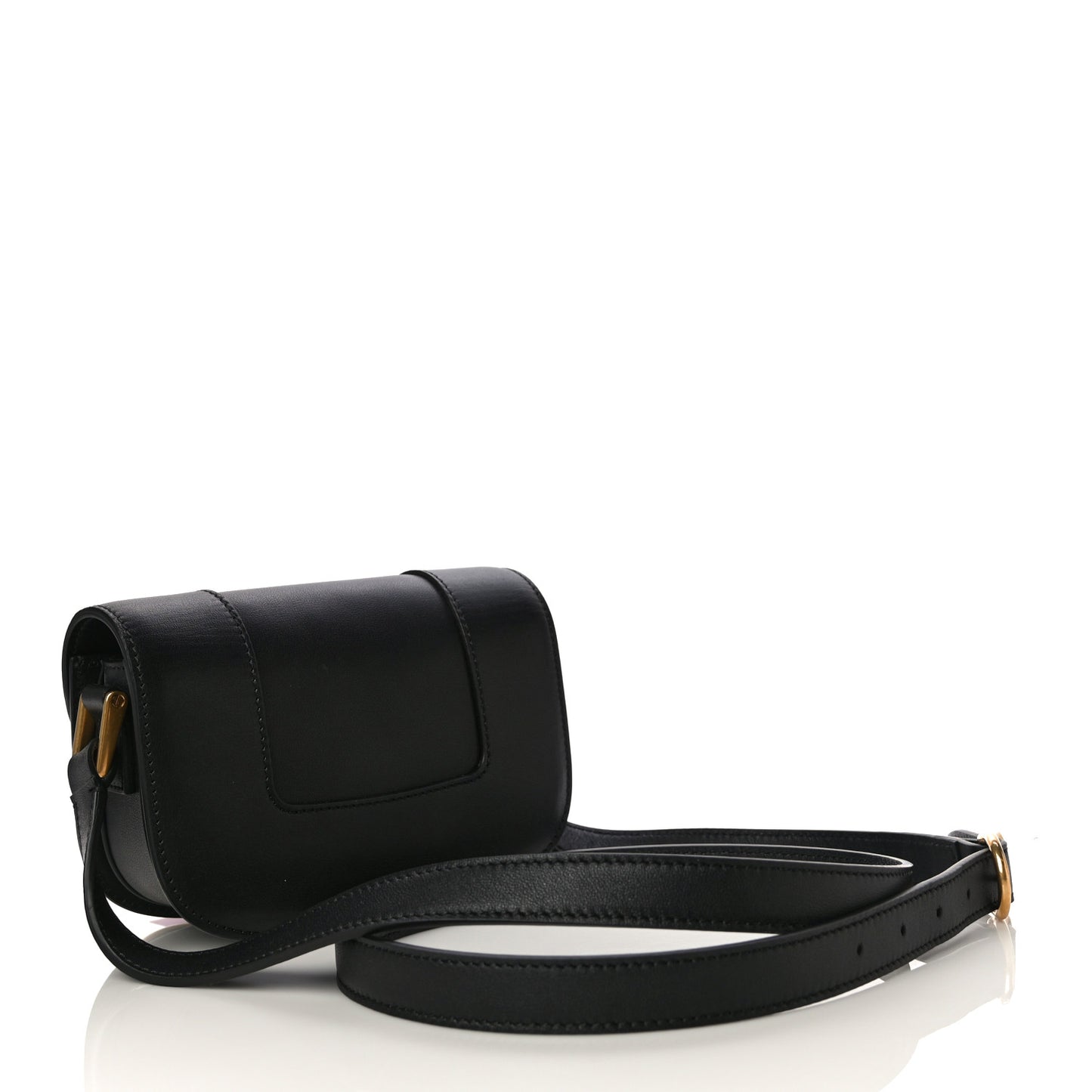 Calfskin Small Supervee Crossbody Bag Black