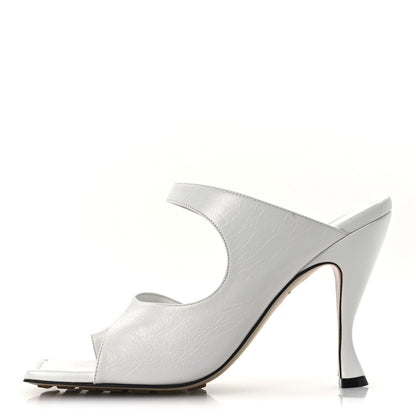 Bottega Veneta Nappa Crunch Lux Sandals 39.5 Optic White 1 of 11