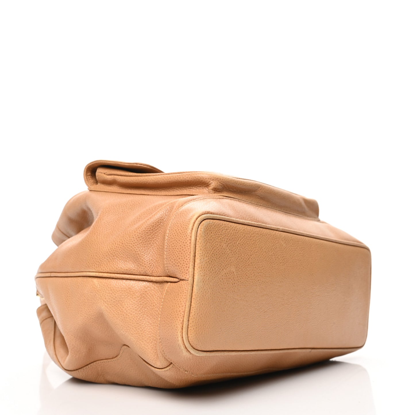 Caviar Drawstring Shoulder Bag Beige