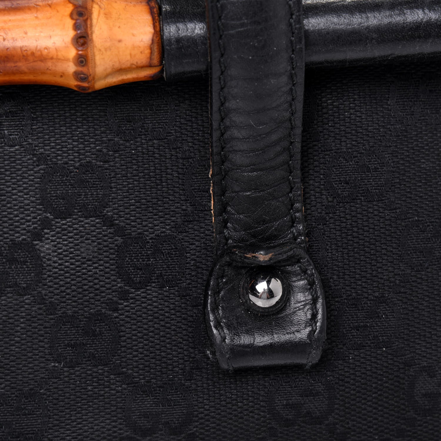 Gucci Monogram Bamboo Bullet Bag Black 14 of 31