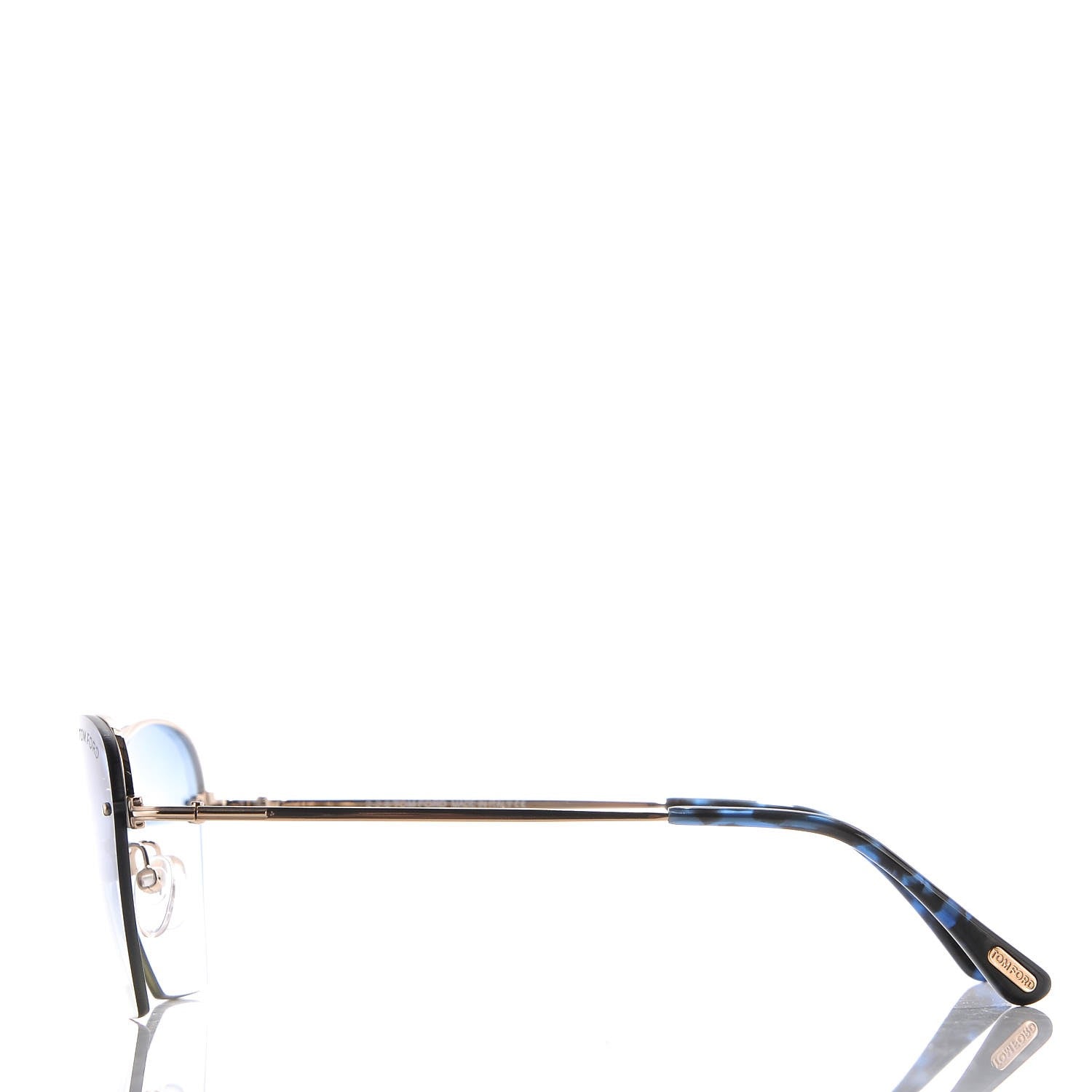 Tom Ford Annabel Aviator Sunglasses TF507 Rose Gold Blue 4 of 8