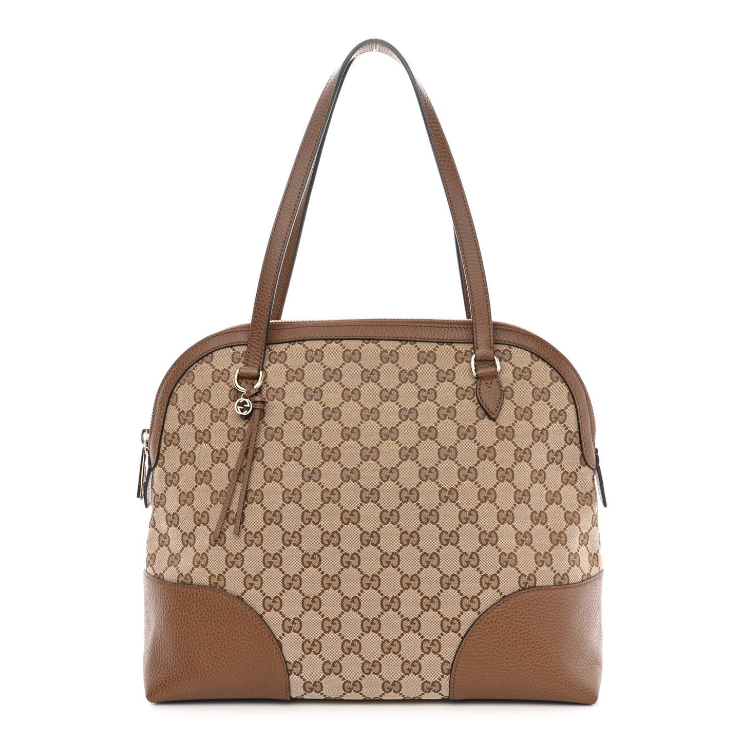 Monogram Medium Bree Shoulder Bag Beige Tabacco