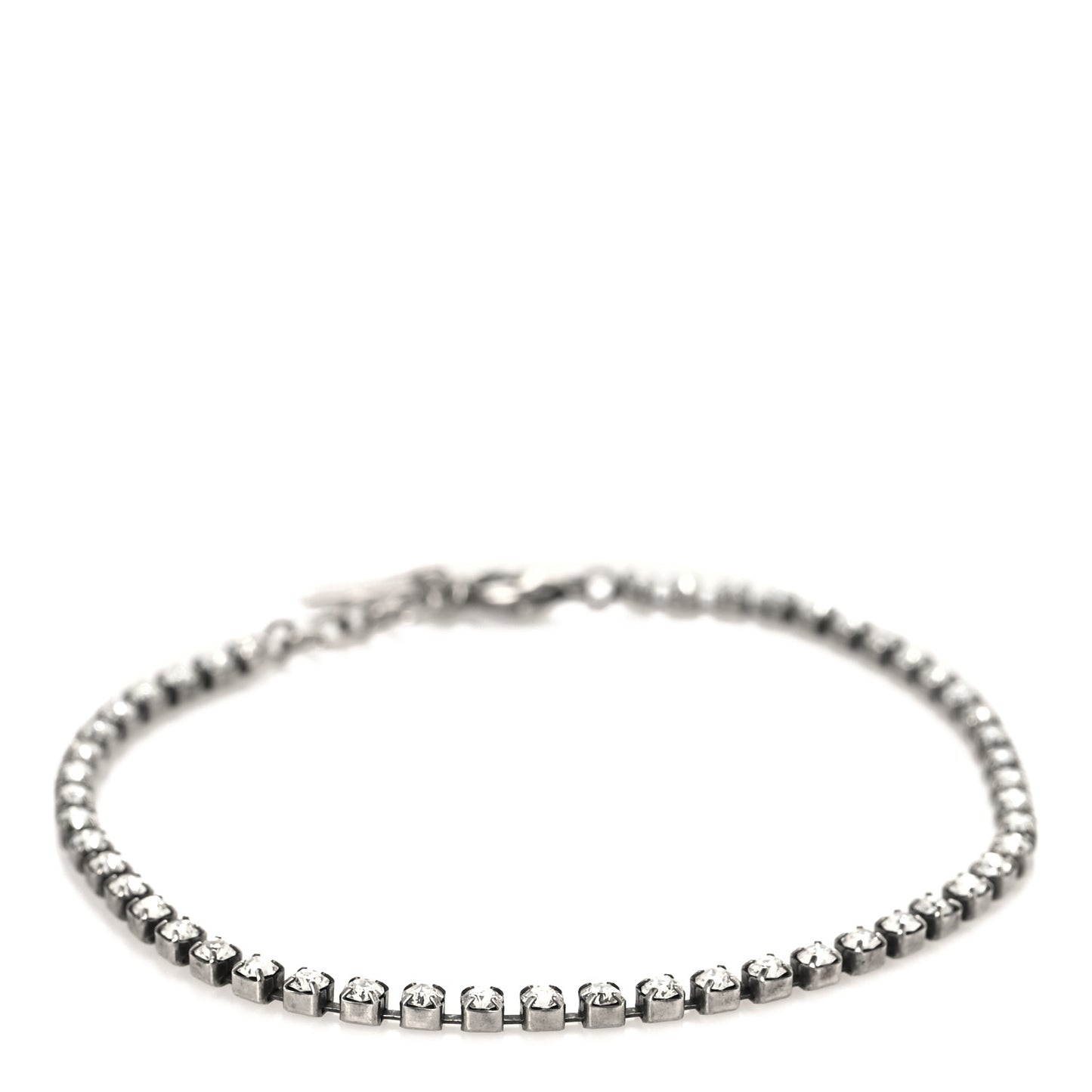 Metal Crystal Smoking Anklet Silver