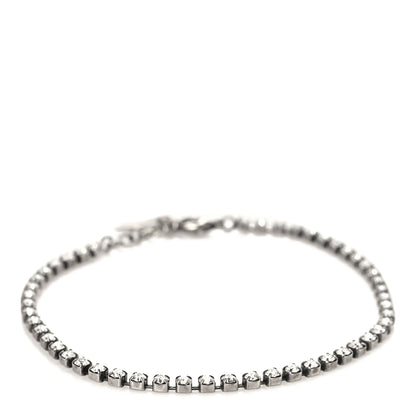 Saint Laurent Metal Crystal Smoking Anklet Silver 1 of 4