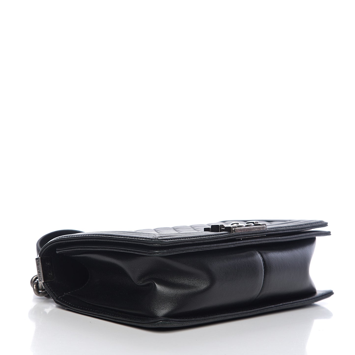 Lambskin Quilted Medium Boy Flap Black