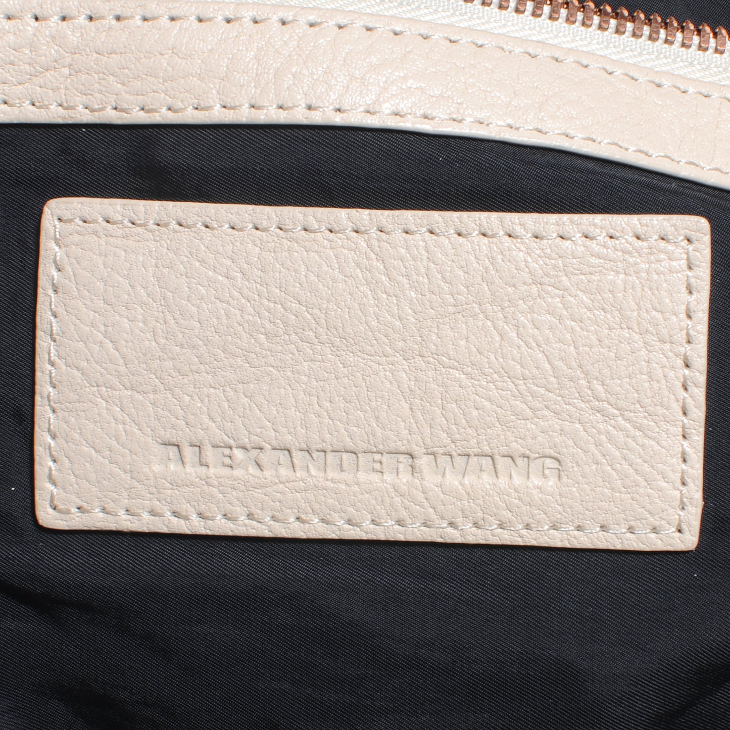 Pebbled Calfskin Large Emile Eggshell