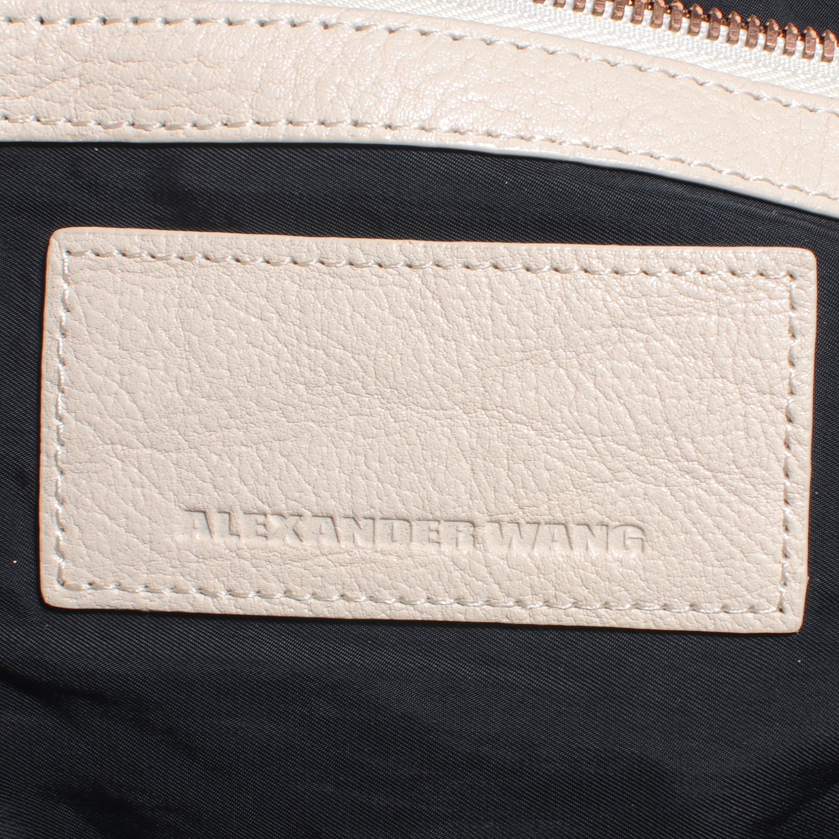 Alexander Wang Pebbled Calfskin Large Emile Eggshell 7 of 7